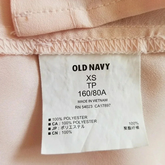 Old Navy Womens Blush Pink Sheer Button Front Blou - Picture 2 of 8